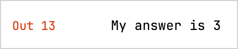 Plain text code output Plain text code output